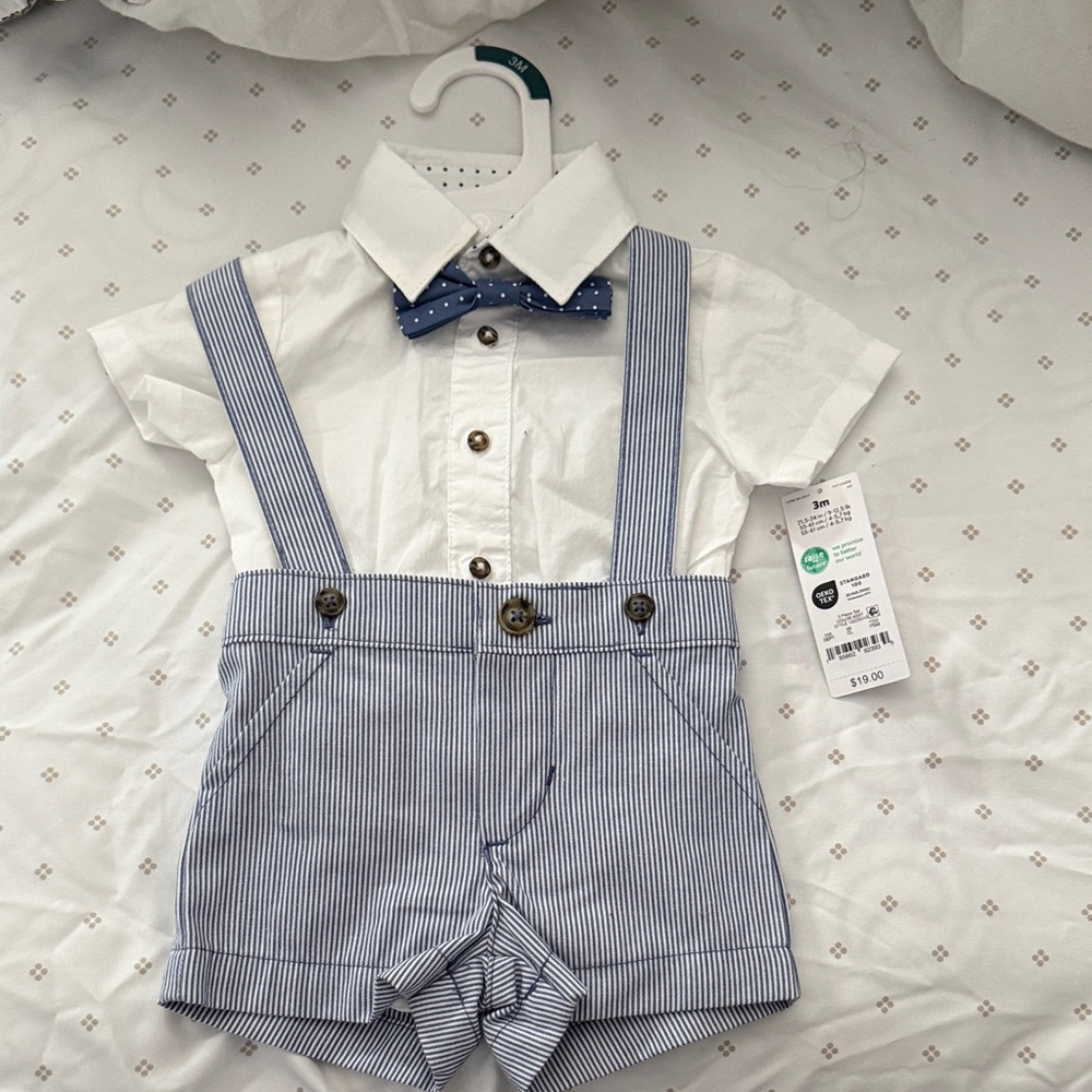 Carter's White and Blue Kids Matching Set